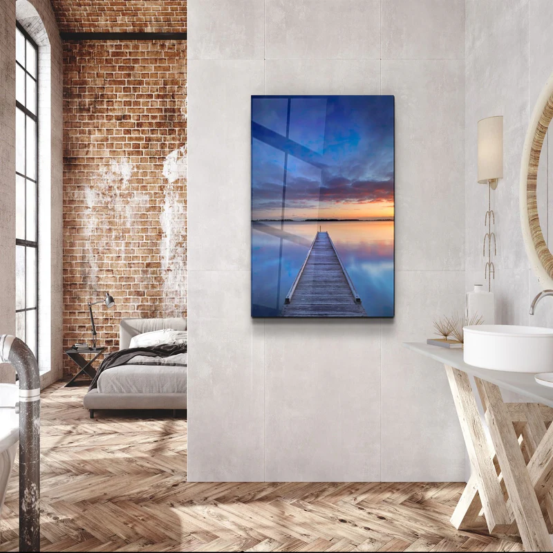 ・"Pier Portrait"・Glass Wall Art - Image 3