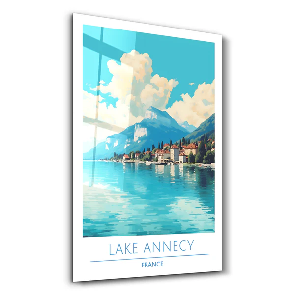 Lake Annecy France-Travel Posters | Glass Wall Art