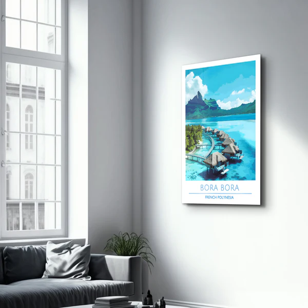Bora Bora French Polynesia-Travel Posters | Glass Wall Art - Image 2