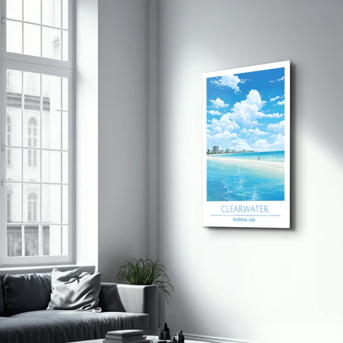 Clearwater-Florida USA-Travel Posters | Glass Wall Art - Image 2