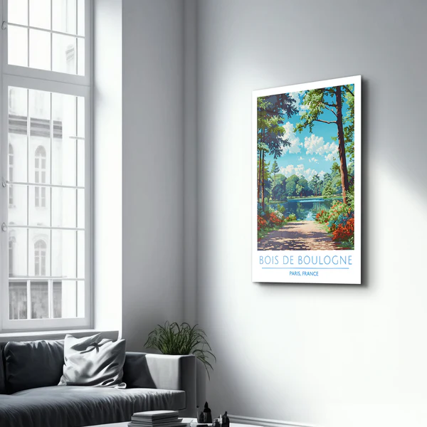 Bois De Boulogne-Paris France-Travel Posters | Glass Wall Art - Image 2