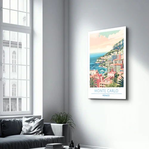 Monte Carlo Monaco-Travel Posters | Glass Wall Art - Image 2