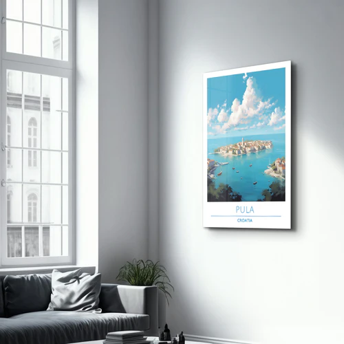 Pula Croatia-Travel Posters | Glass Wall Art - Image 2