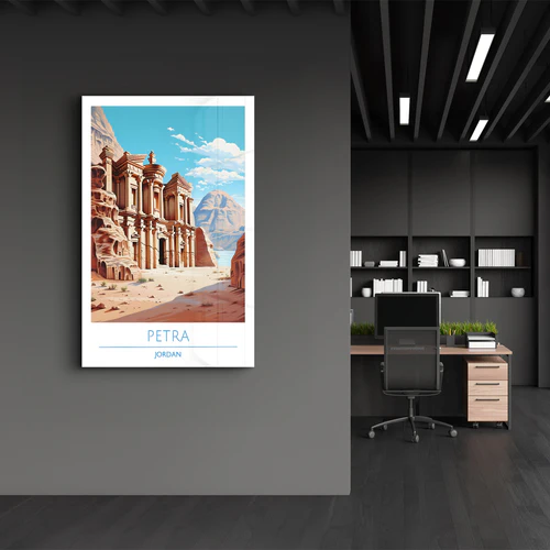 Petra Jordan-Travel Posters | Glass Wall Art - Image 3