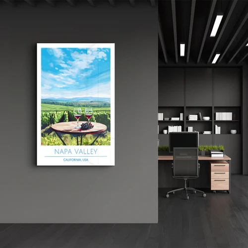 Napa Valley-California USA-Travel Posters | Glass Wall Art - Image 3
