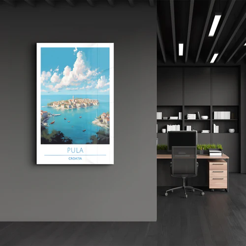 Pula Croatia-Travel Posters | Glass Wall Art - Image 3