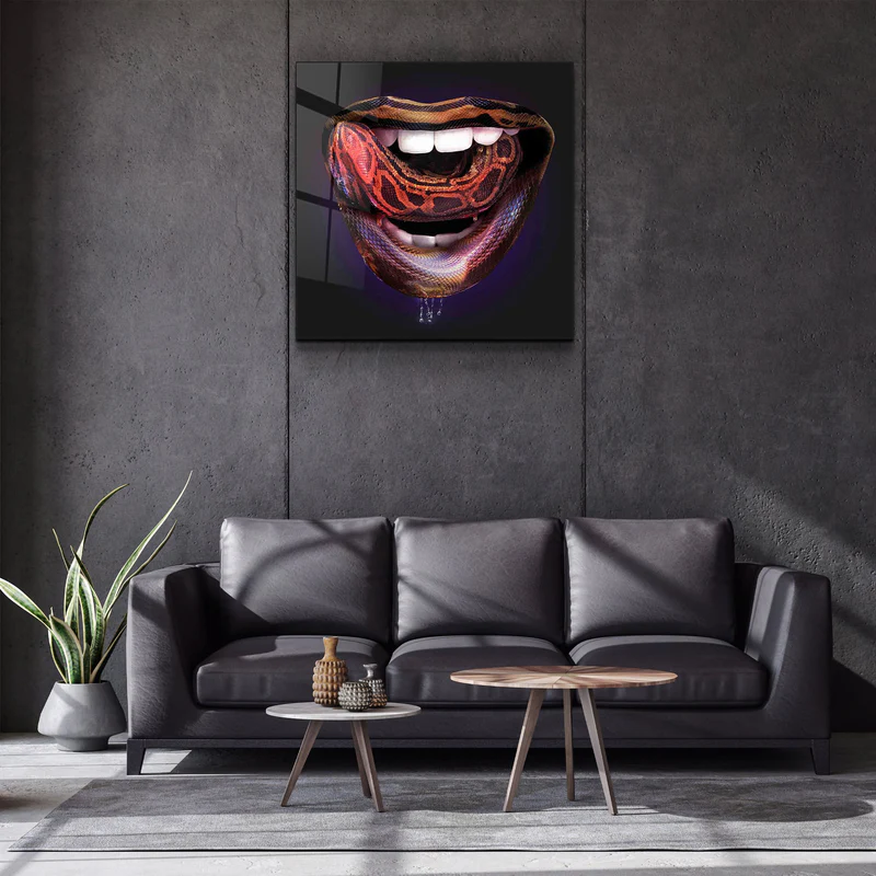 ・"Epoca Lips2"・Designers Collection Glass Wall Art - Image 2