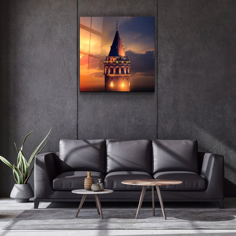 ・"Galata Tower"・Glass Wall Art - Image 2