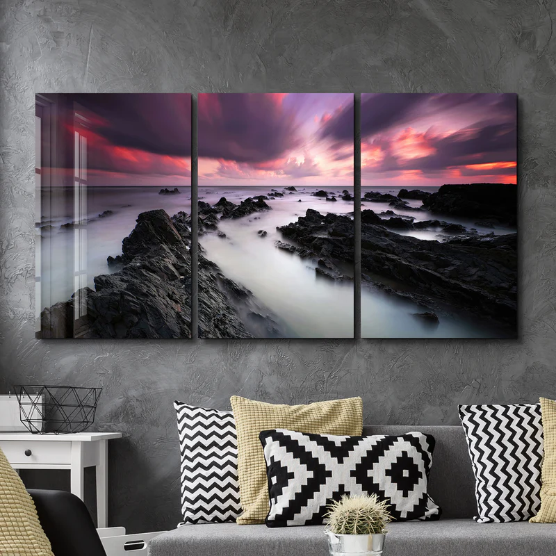 ・"The Fog - Trio"・Glass Wall Art - Image 2