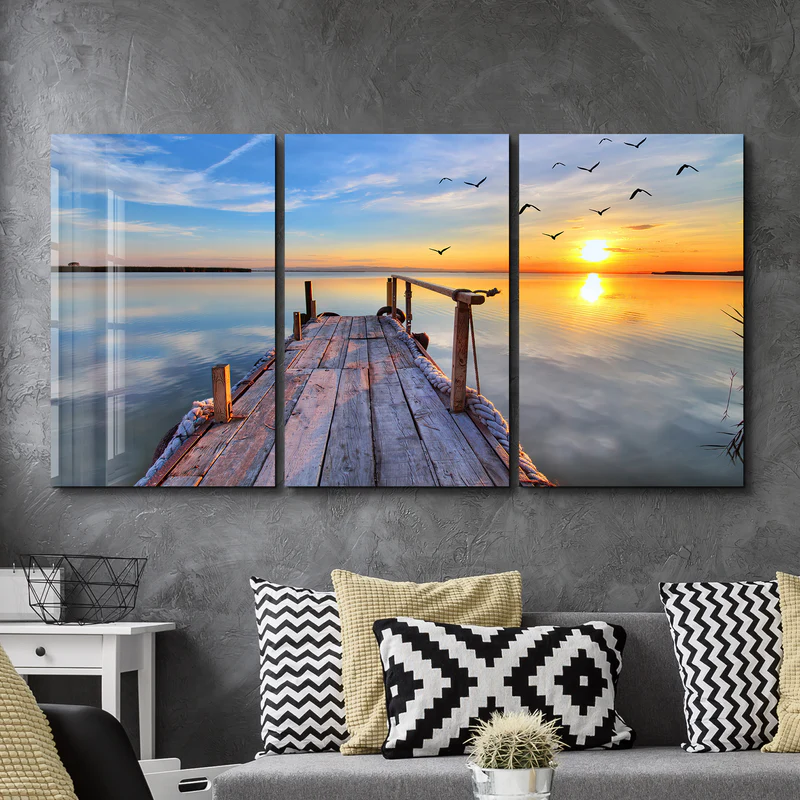 ・"Sunset - Trio"・Glass Wall Art - Image 2