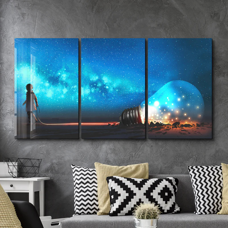 ・"Need a Light - Trio"・Glass Wall Art - Image 2