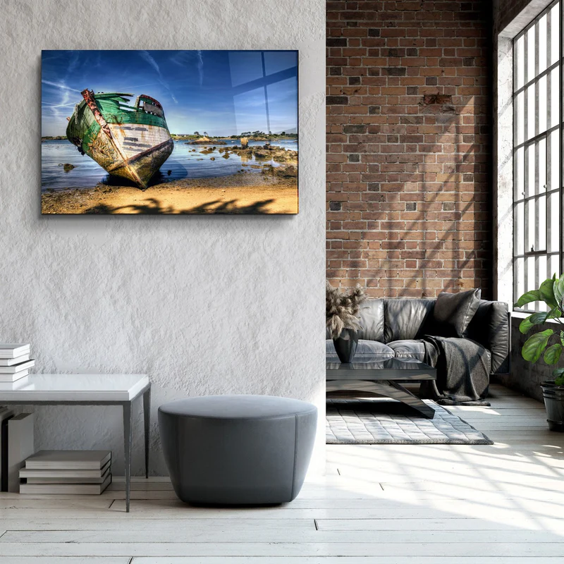・"Shipwreck"・Glass Wall Art - Image 3