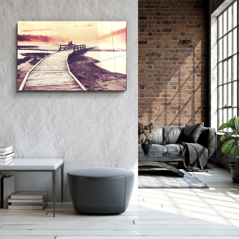 ・" In The Fog"・Glass Wall Art - Image 3