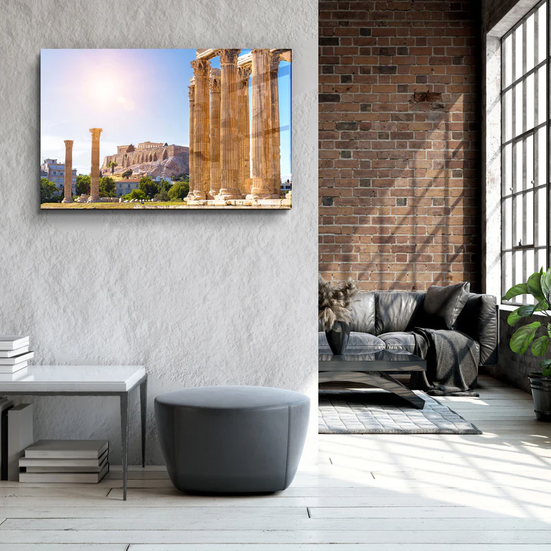 ・"Ancient City - Athens"・Glass Wall Art - Image 3