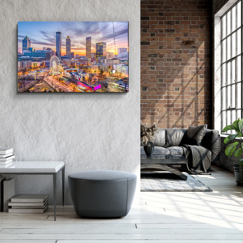 ・"Atlanta, Georgia, USA downtown skyline."・Glass Wall Art - Image 3