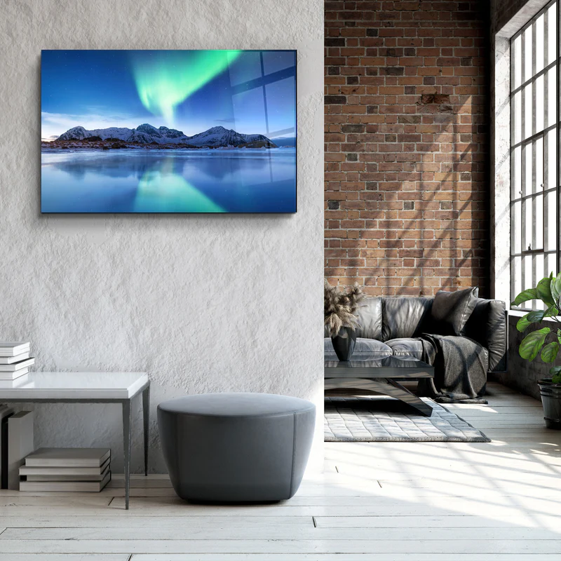 ・"Reflection Of The Northern Lights"・Glass Wall Art - Image 3