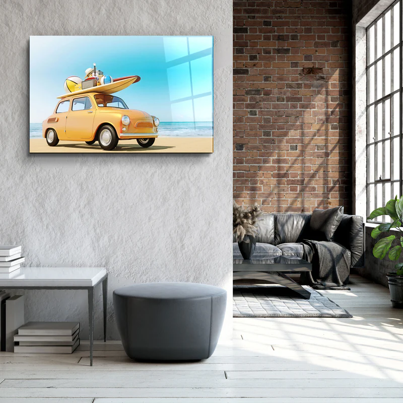 ・"A Vintage Holiday"・Glass Wall Art - Image 3