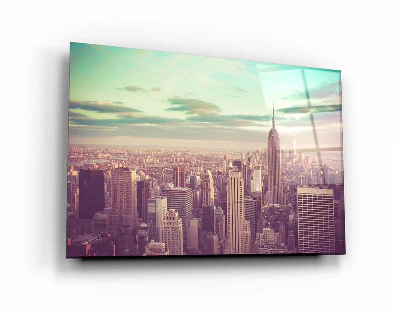 ・"New York City"・Glass Wall Art
