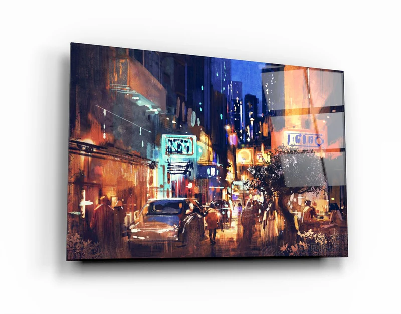 ・"The Street"・Glass Wall Art