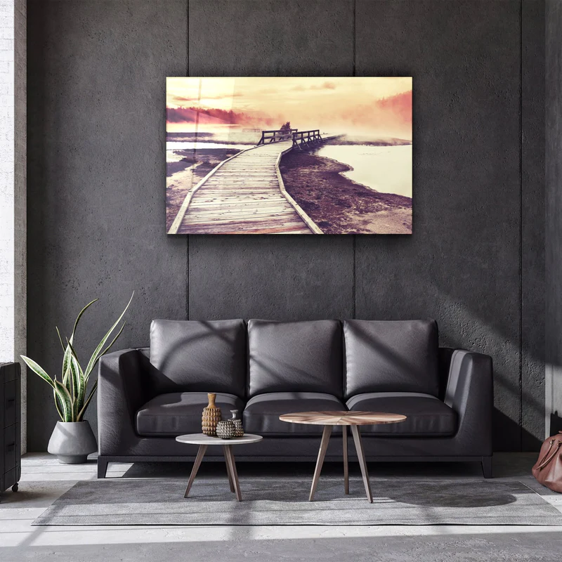 ・" In The Fog"・Glass Wall Art - Image 2