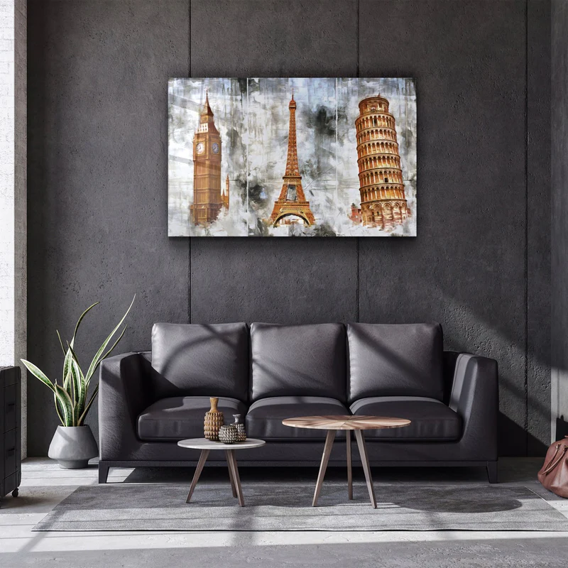 ・"Towers Trio"・Glass Wall Art - Image 3