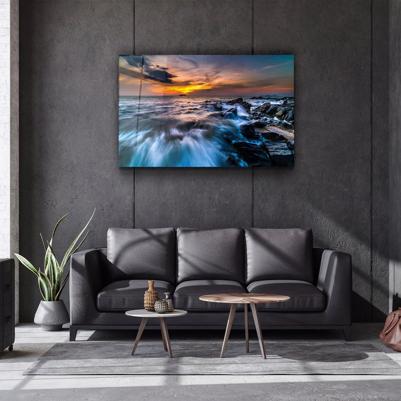 ・"Catch the Sunset"・Glass Wall Art - Image 2