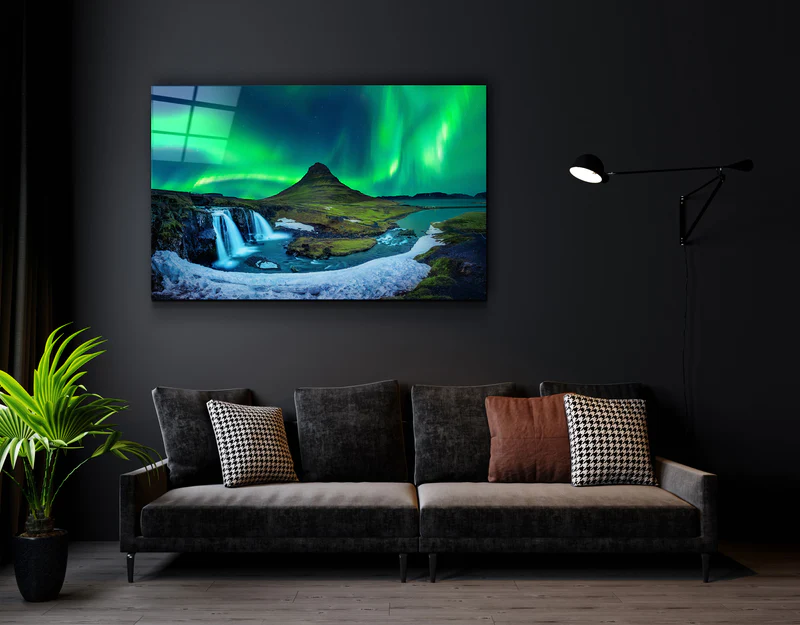 ・"Aurora - Northern Lights"・Glass Wall Art - Image 3