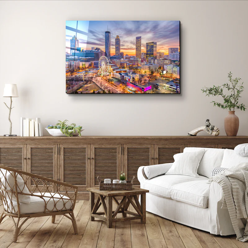 ・"Atlanta, Georgia, USA downtown skyline."・Glass Wall Art - Image 2