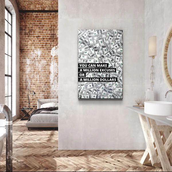 ・"Always Believe in the Impossible-Green"・Glass Wall Art - Image 3