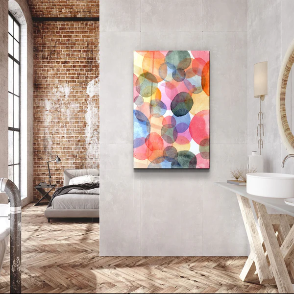 ・"Circle Paints"・Glass Wall Art - Image 3