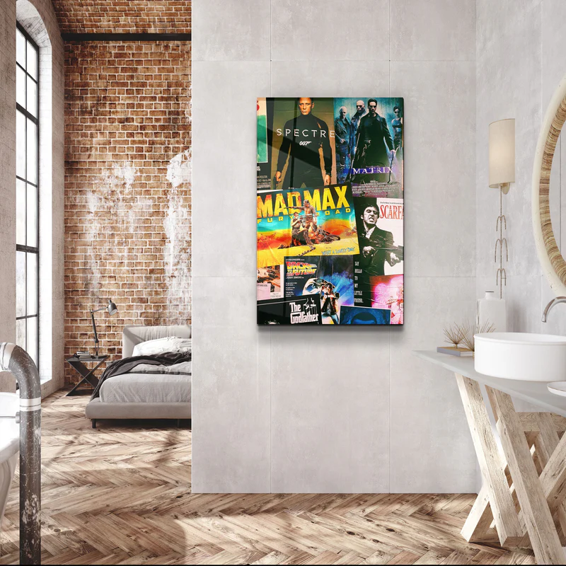 ・"Movie Posters"・Designer's Collection Glass Wall Art - Image 3
