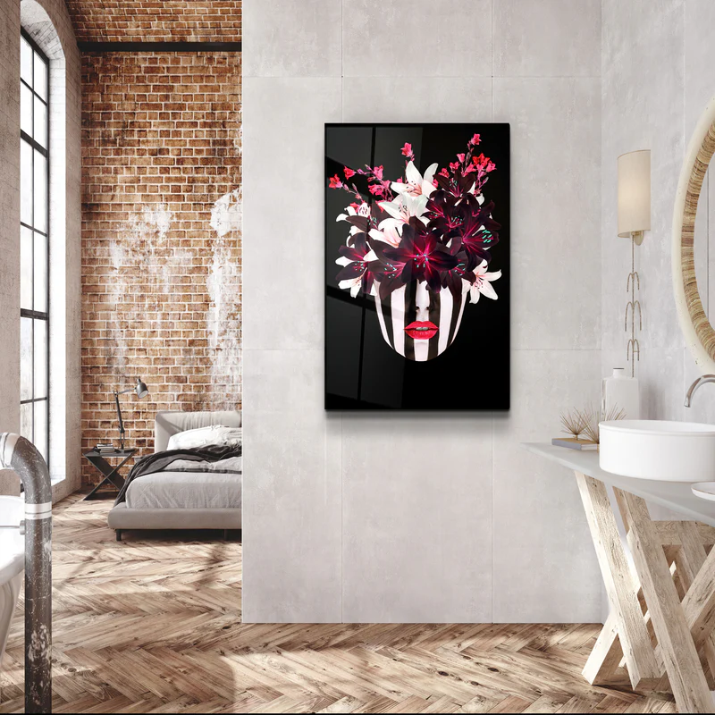 ・"Flower Pot"・Designer's Collection Glass Wall Art - Image 3