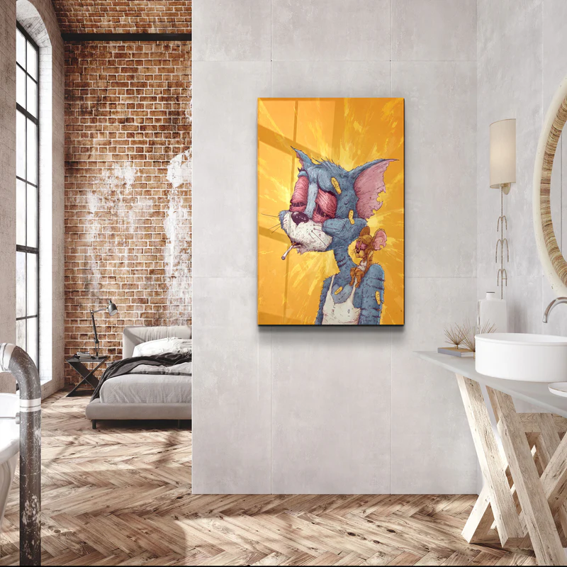 ・"Misarable Tom and J"・Designer's Collection Glass Wall Art - Image 3