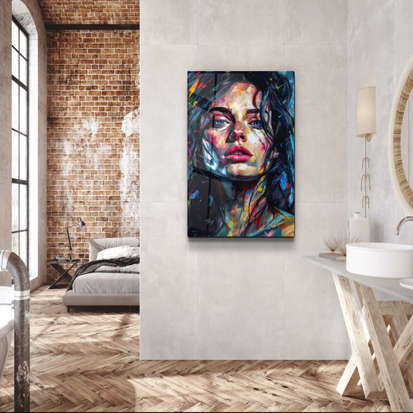 ・"Beauty Oil Painting V3"・Designers Collection Glass Wall Art - Image 3