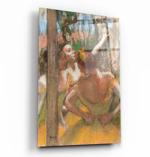 ・"Dancers (1896) Edgar Degas."・Glass Wall Art