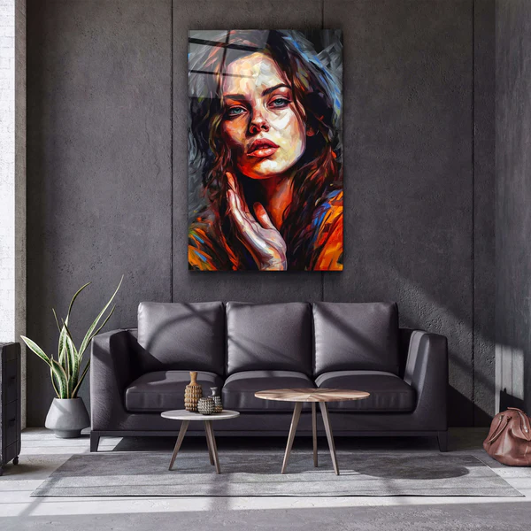・"Beauty Oil Painting V2"・Designers Collection Glass Wall Art - Image 3