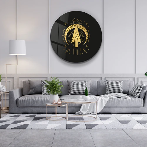 ・"Zodiac Signs - Sagittarius"・Rounded Glass Wall Art - Image 3