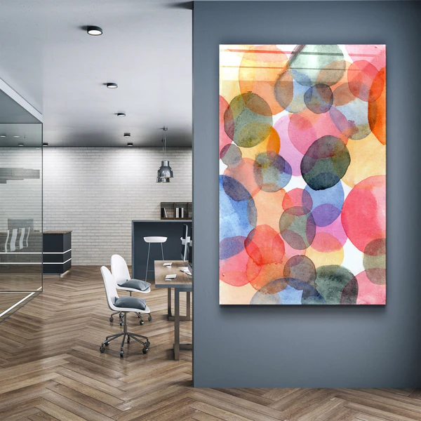 ・"Circle Paints"・Glass Wall Art - Image 2