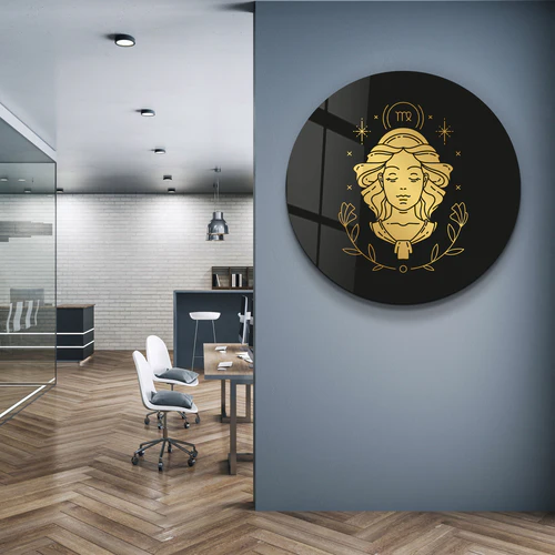 ・"Zodiac Signs - Virgo"・Rounded Glass Wall Art - Image 2