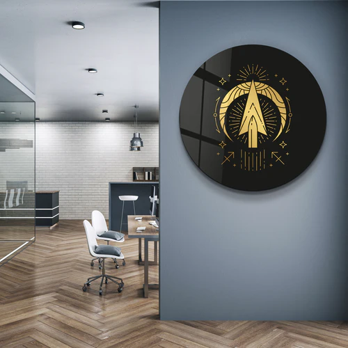 ・"Zodiac Signs - Sagittarius"・Rounded Glass Wall Art - Image 2