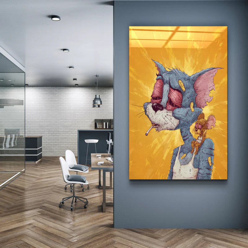 ・"Misarable Tom and J"・Designer's Collection Glass Wall Art - Image 2