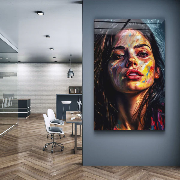 ・"Beauty Oil Painting V1"・Designers Collection Glass Wall Art - Image 2