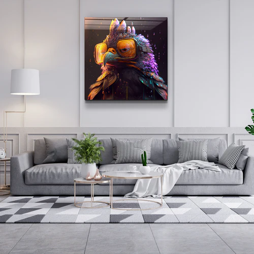 ."Aviator". Secret World Collection Glass Wall Art - Image 2