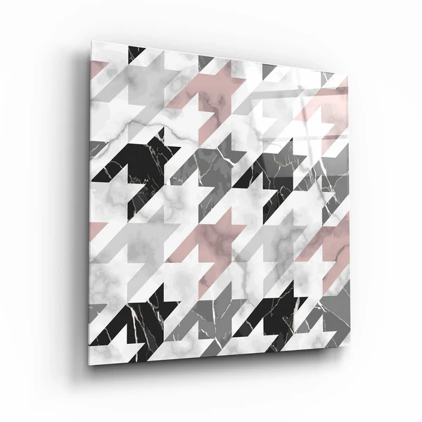 ."Bat Marble V1". Designer's Collection Glass Wall Art