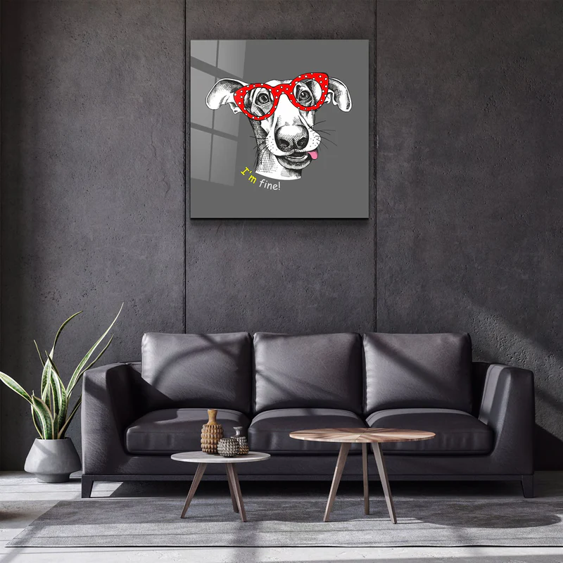 ・"I'm Fine"・Glass Wall Art - Image 2