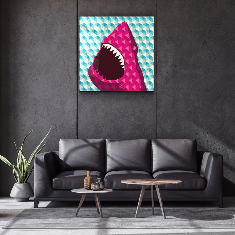 ・"Shark"・Glass Wall Art - Image 2