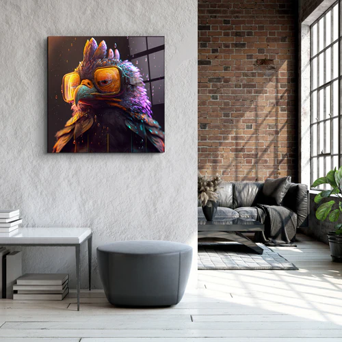 ."Aviator". Secret World Collection Glass Wall Art - Image 3