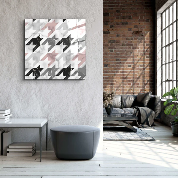 ."Bat Marble V1". Designer's Collection Glass Wall Art - Image 2
