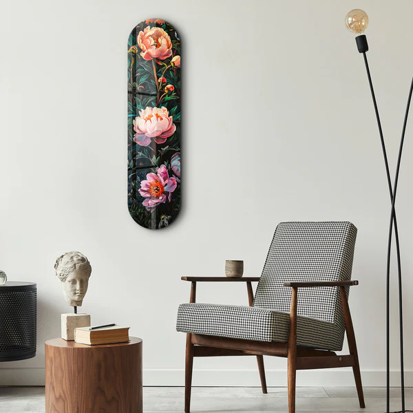 Flowers Painting V1 | Glass Wall Art - Image 3