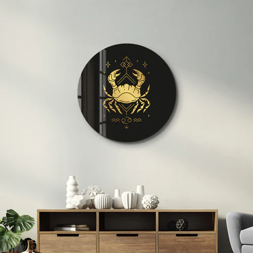 ・"Zodiac Signs - Cancer"・Rounded Glass Wall Art - Image 3